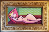 2021-16 das rote Kissen 42x21cm auf Holz - original antiker Rahmen.jpg